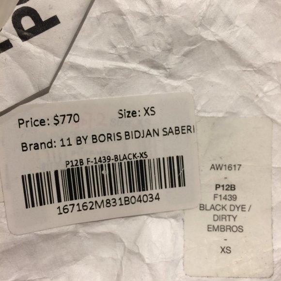 NWT 11 by Boris Bidjan Saberi Embroidered Pants - Picture 8 of 8